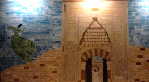 tile art depicting the journey of the Dervish